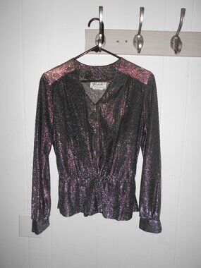 Metallic Shiny Sheer  Top-NWOT